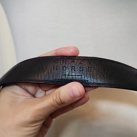 Claiborne Crazy Horse Black Leather Belt main image 5